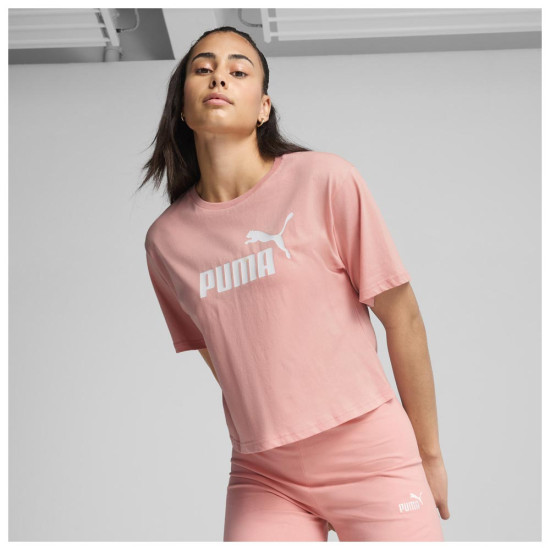 Puma Γυναικεία κοντομάνικη μπλούζα Essentials Cropped No. 1 Logo Relaxed Tee Puma Γυναικεία κοντομάνικη μπλούζα Essentials Cropped No. 1 Logo Relaxed Tee